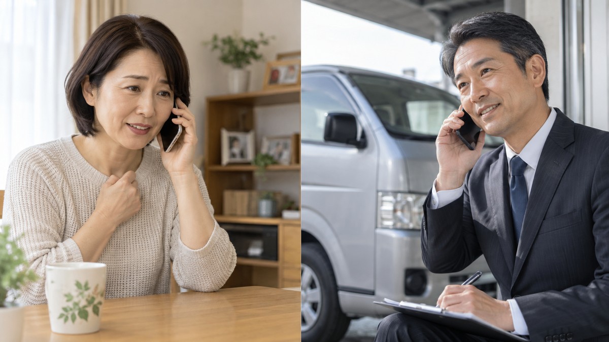 ペット火葬について電話で相談するご家族
