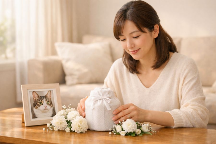 ペット火葬の個別と合同の違いを解説する記事のアイキャッチ画像